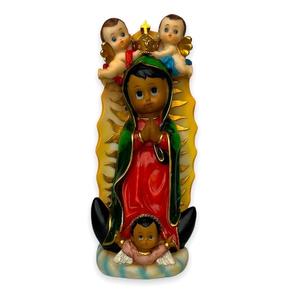 Our Lady Of Guadalupe Baby Face Statue Virgin Mary Catholic Virgen De Guadalupe - Picture 1 of 11